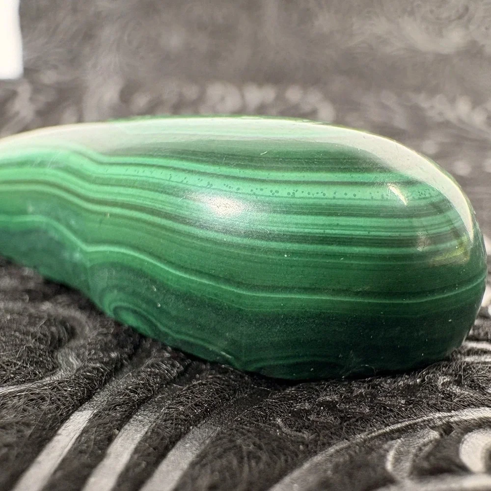 Natural Green Malachite‎ Gemstone Teardrop Shape 22 Gram Charm Pendant